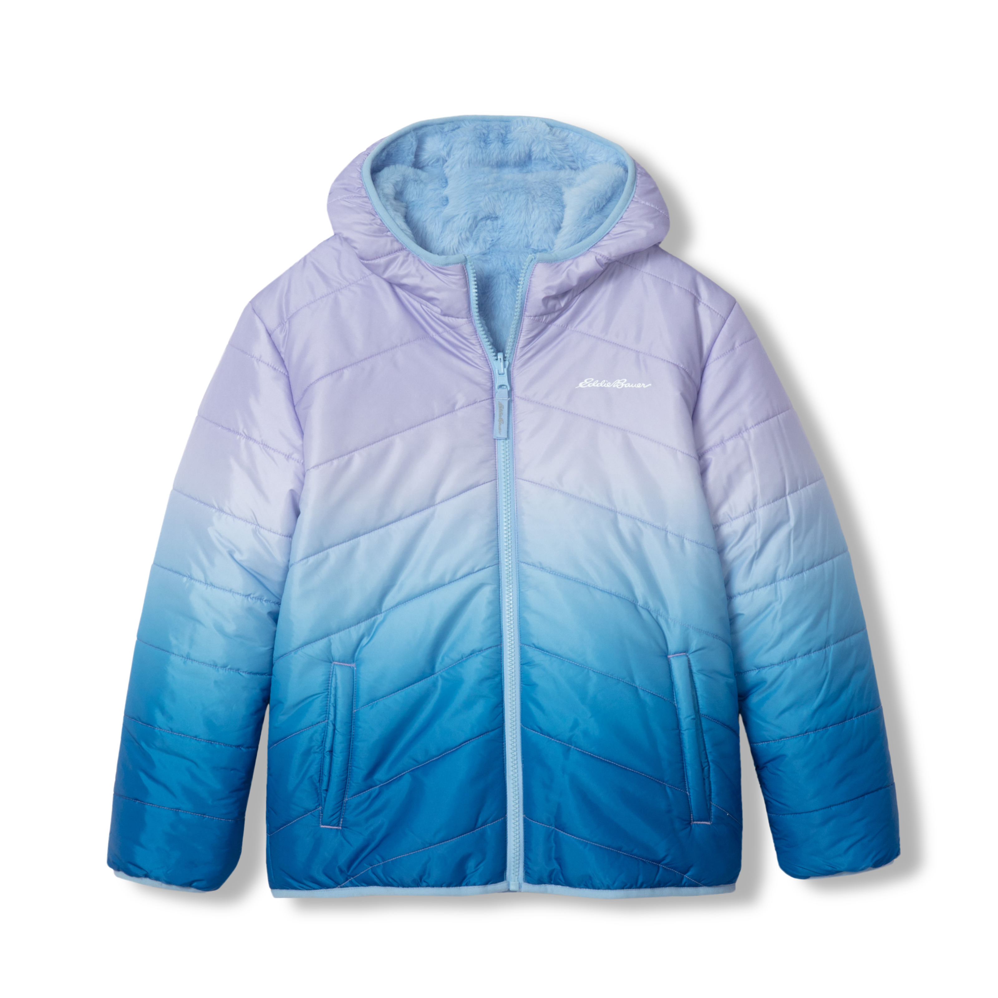 Eddie Bauer Kids Girls Deer Harbor Reversible Hooded Jacket
