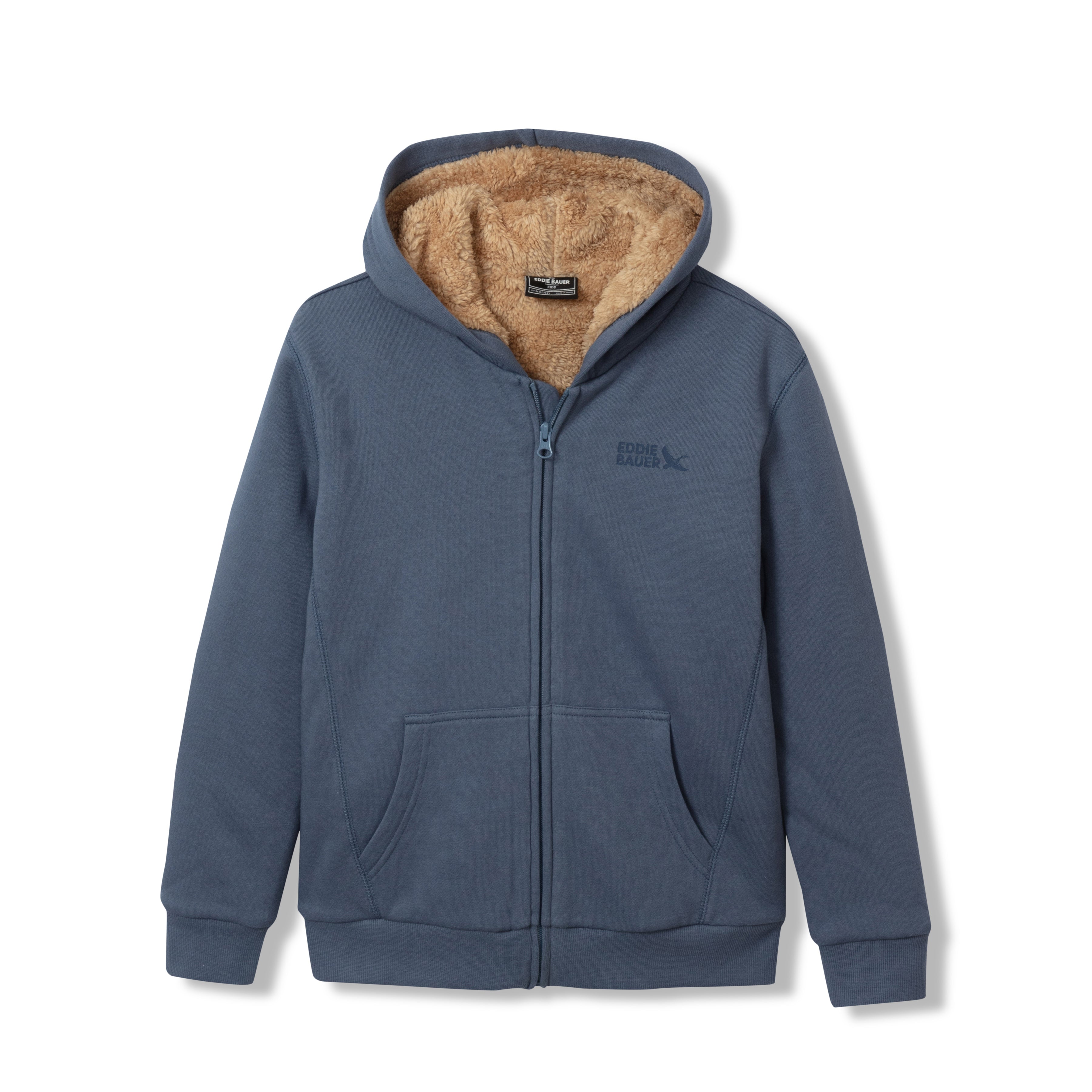 ジャケット・アウター 90s Eddie Bauer Plaid Hoodie Eddie Bauer Kids Boys Camp Fleece Faux Shearling Hoodie